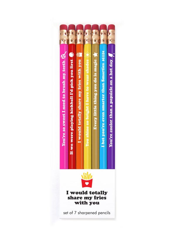 Snifty Quotable Pencils I Would Totally Share My Fries With You