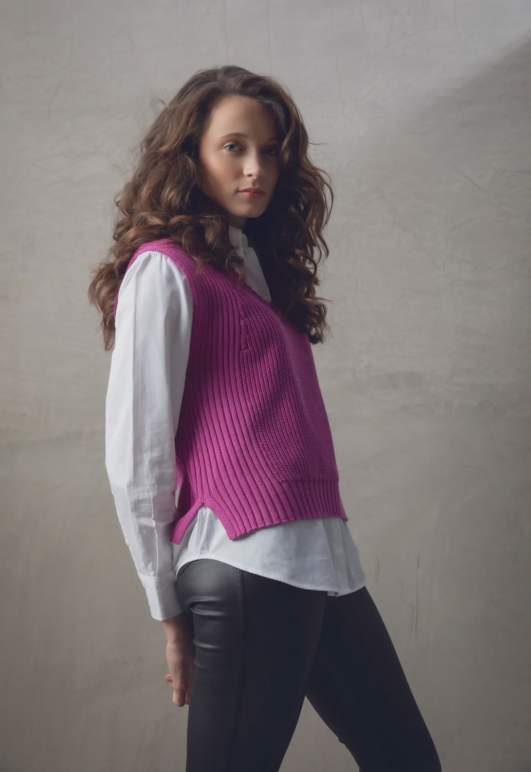 Marble Fashions Relaxed Fit Tank Sweater