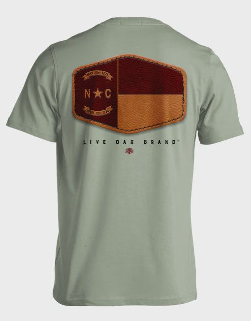 Live Oak Leather Flag Patch T-Shirt