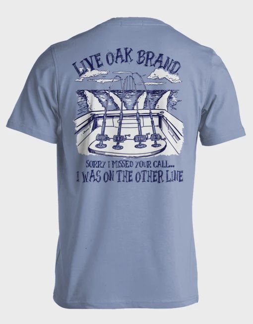 Live Oak Blue Missed Call, Fishing Rods T-Shirt