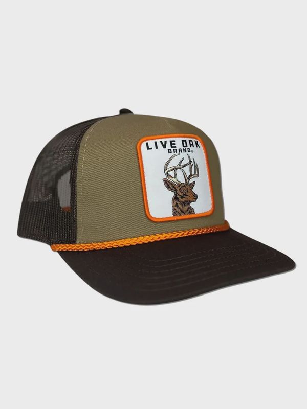 Live Oak Deer Emblem Trucker Hat