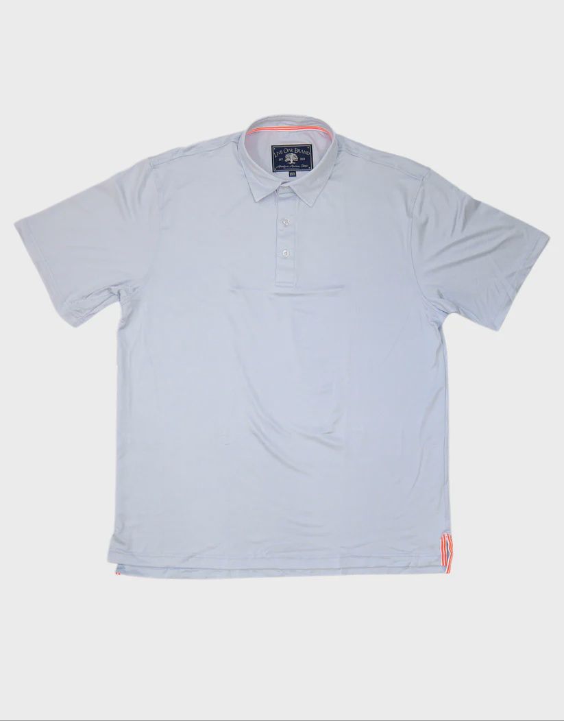Live Oak Glacier Grey/Pale Blue Performance Polo