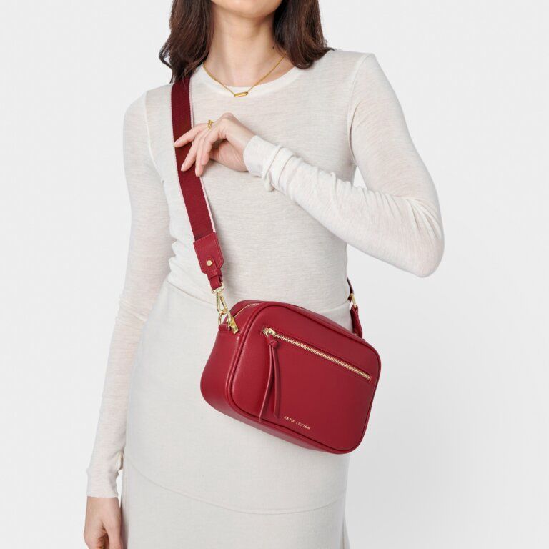 Katie Loxton Garnet Red Hallie Crossbody Bag