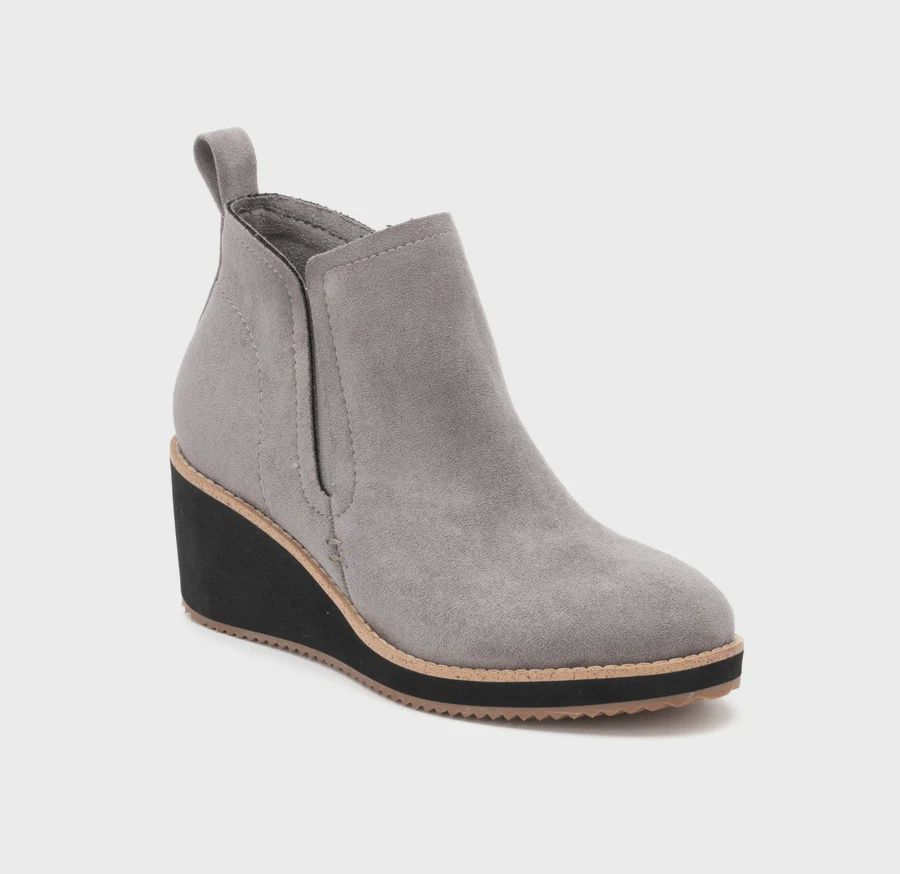 Corkys Grey Suede Love You A Latte Bootie