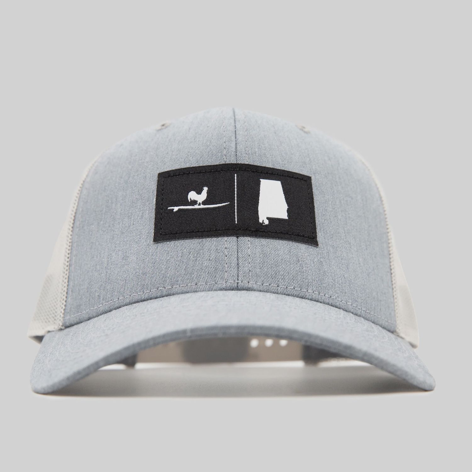 Beach and Barn Grey Alabama Woven Label Snapback Hat