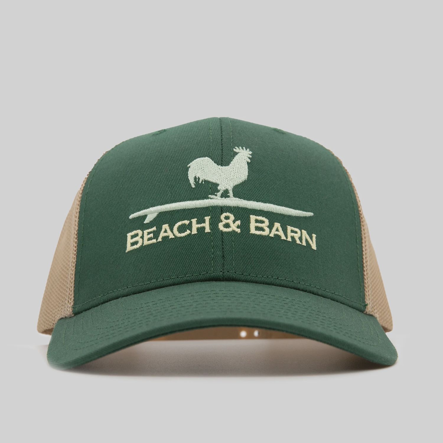 Beach and Barn Forest/Khaki Surfing Rooster Snapback Hat