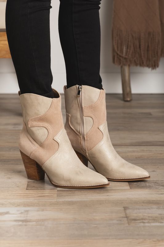 Corkys Gold Beige Good Looking Bootie