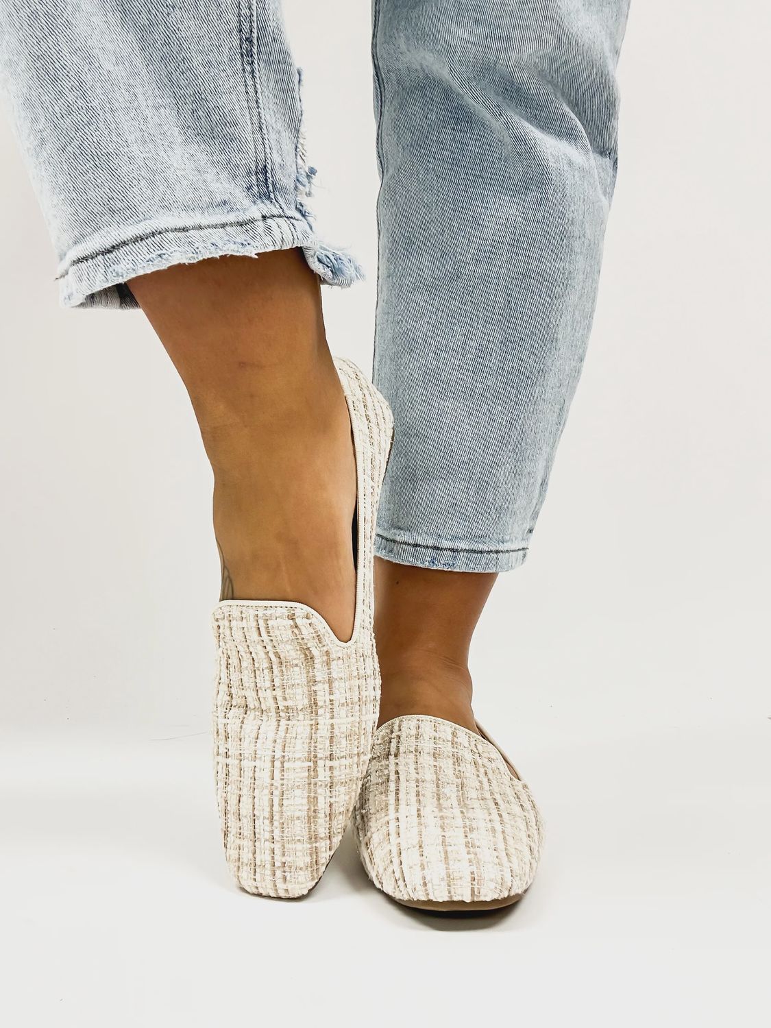Corkys Sand Tweed Goody 2 Shoes Flat