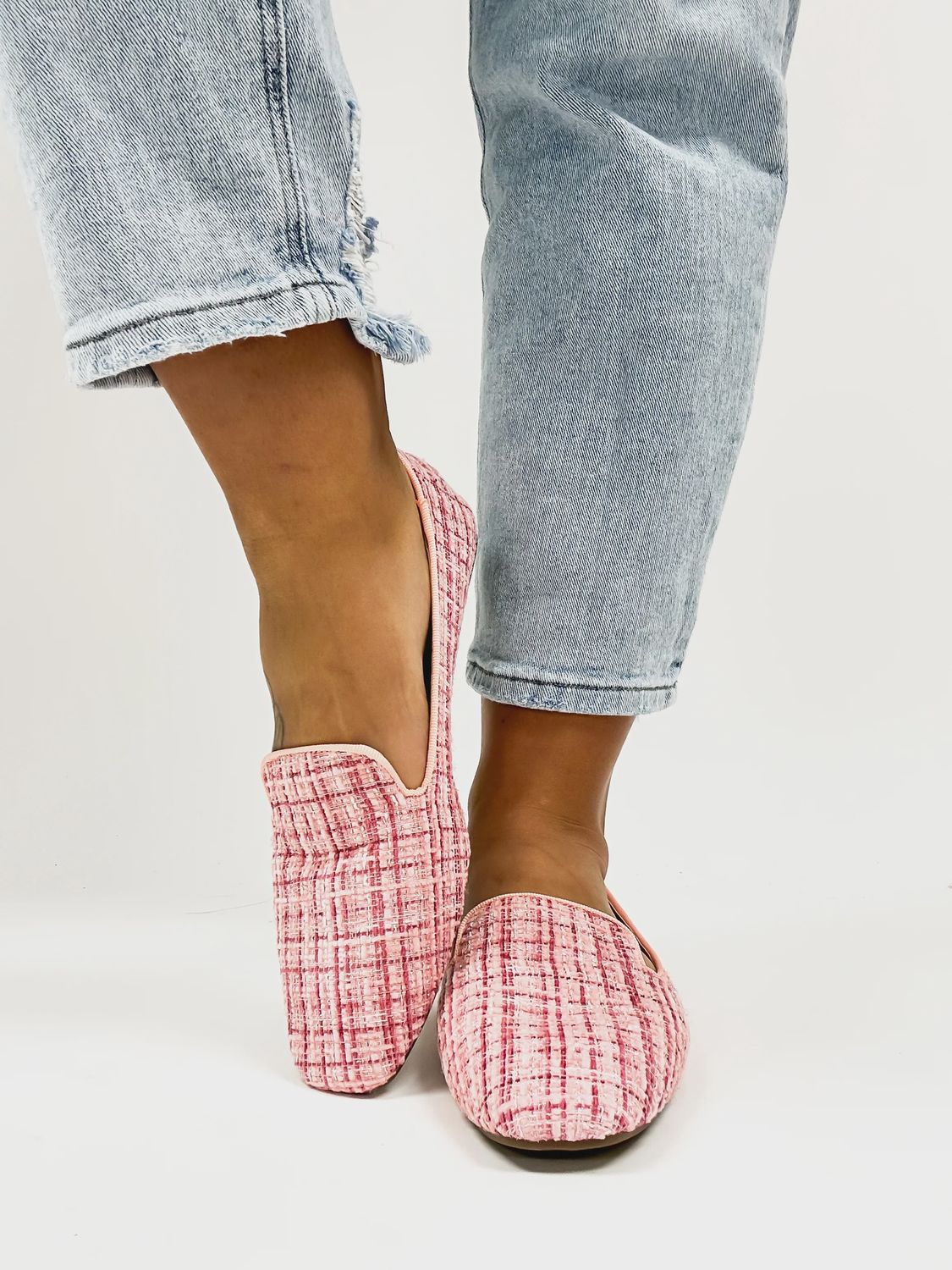 Corkys Pink Tweed Goody 2 Shoes Flats