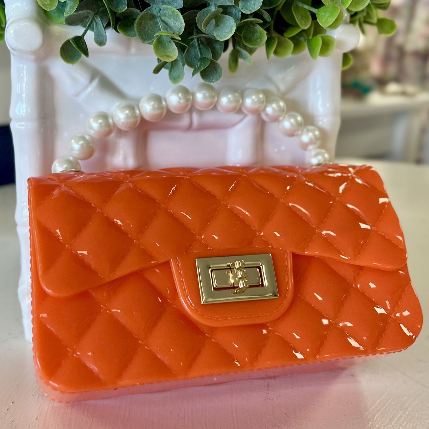 Jelly Clutch Medium, color: Orange