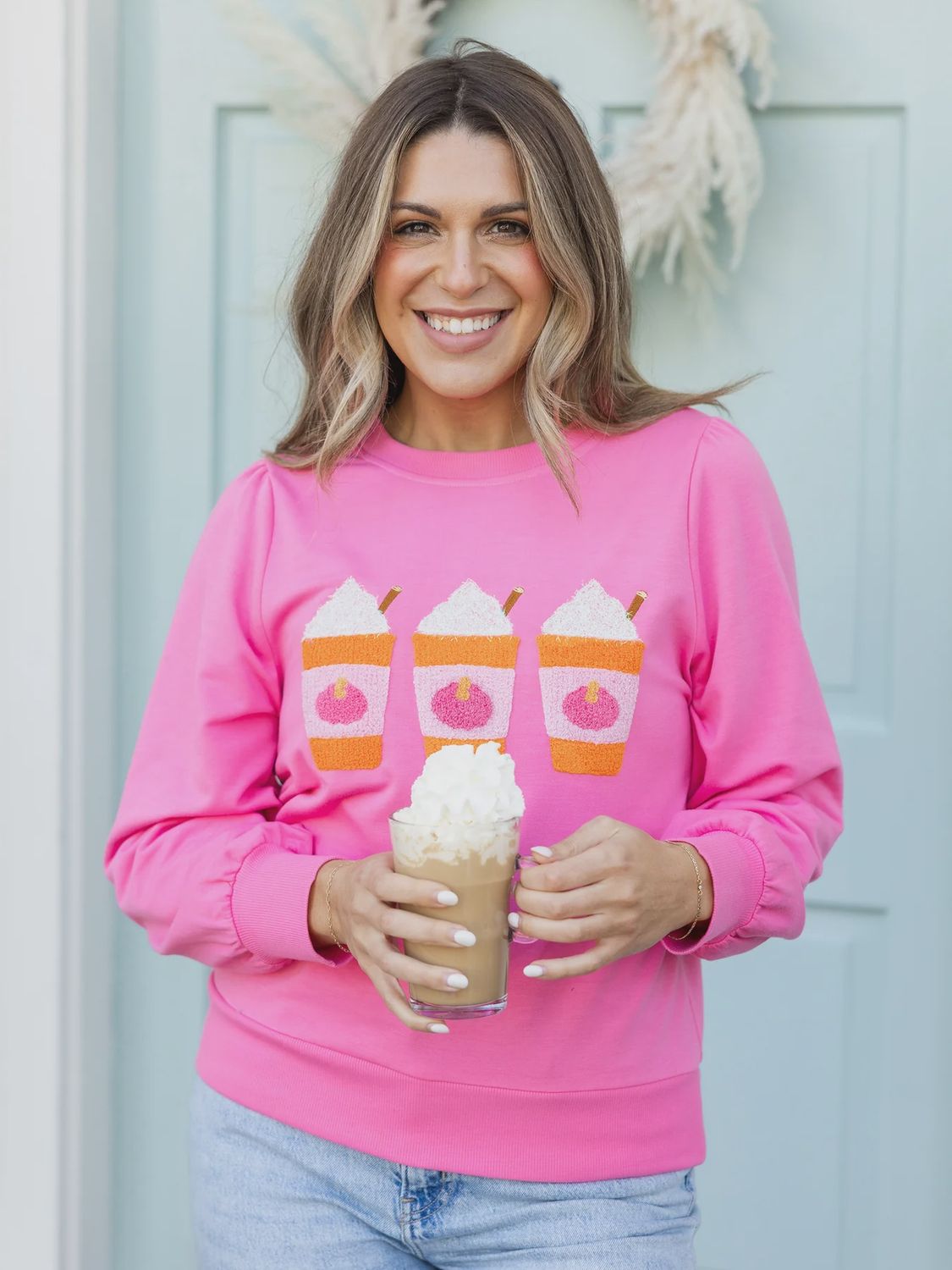 Mary Square Pumpkin Spice Latte Shelby Sweatshirt