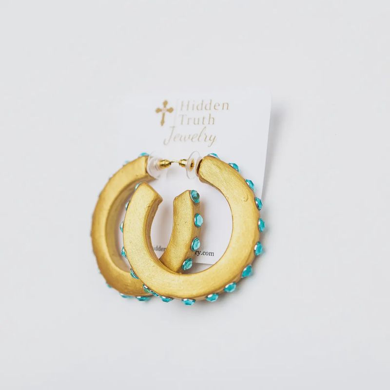 Hidden Truth Jewelry Turquoise Hoops