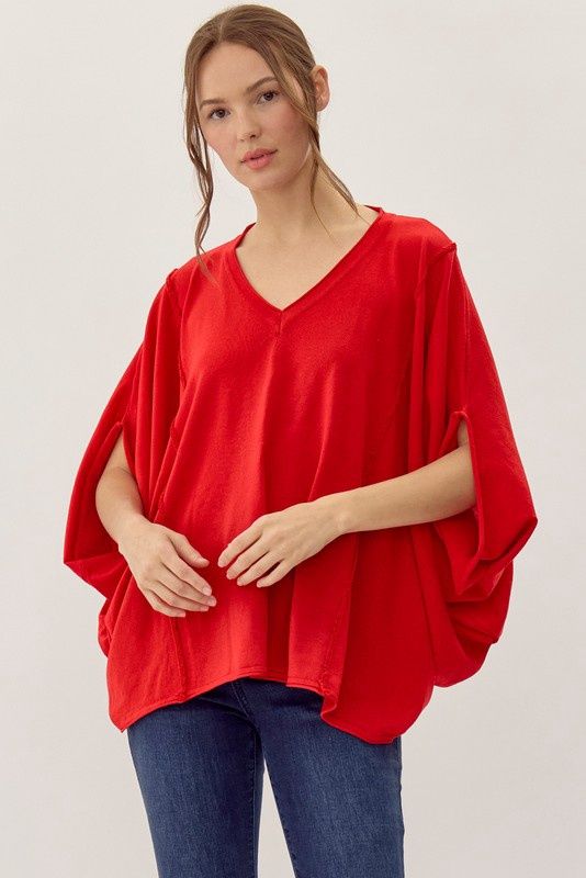 Jodifl Red Loose Fit Tunic