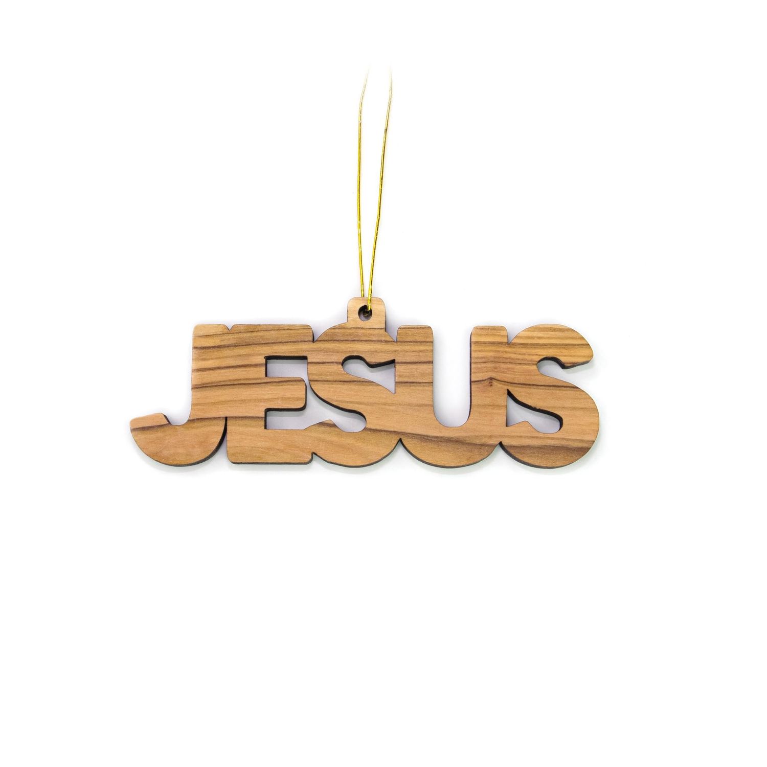 Holy Land Olive Wood Christmas Ornament - Jesus