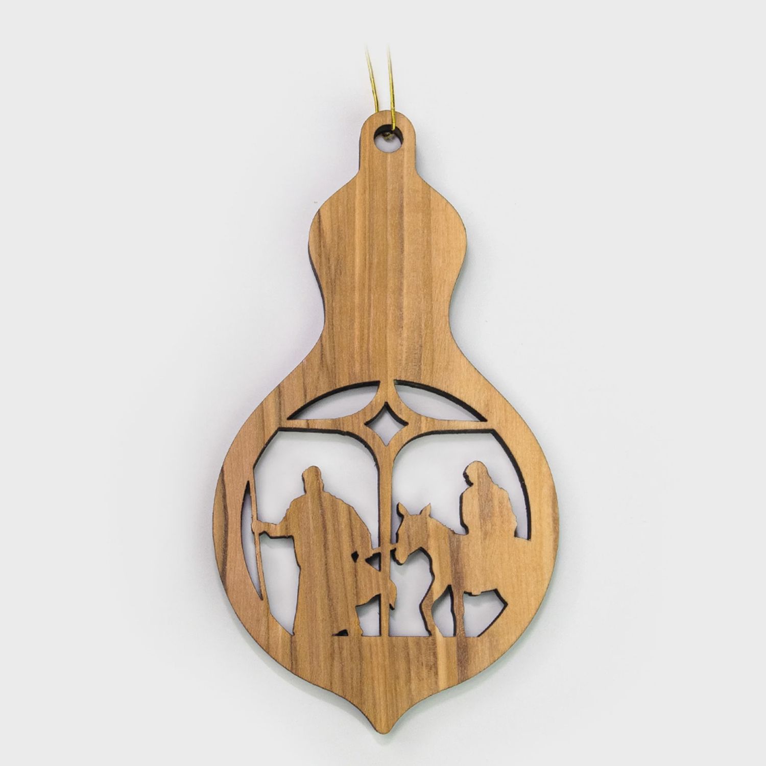 Holy Land Olive Wood Christmas Ornaments-The Journey