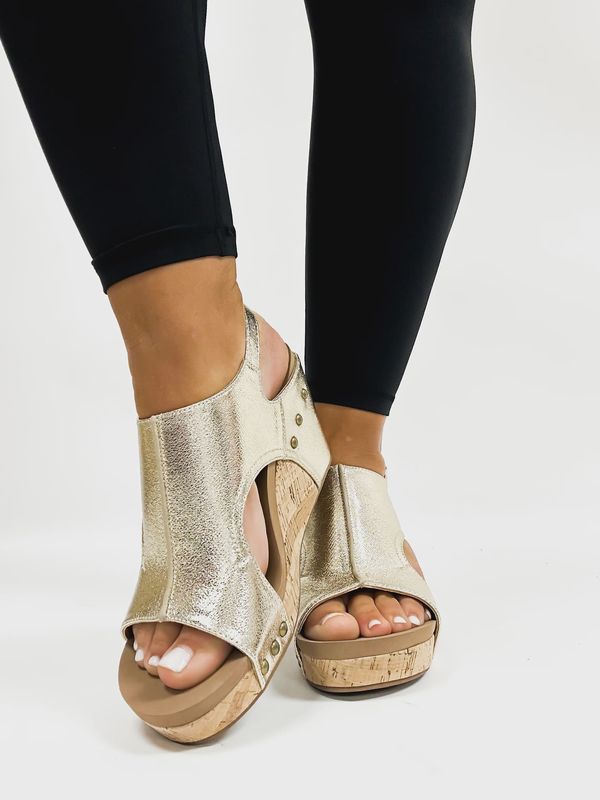 Corkys Tiffanee Gold Wedge