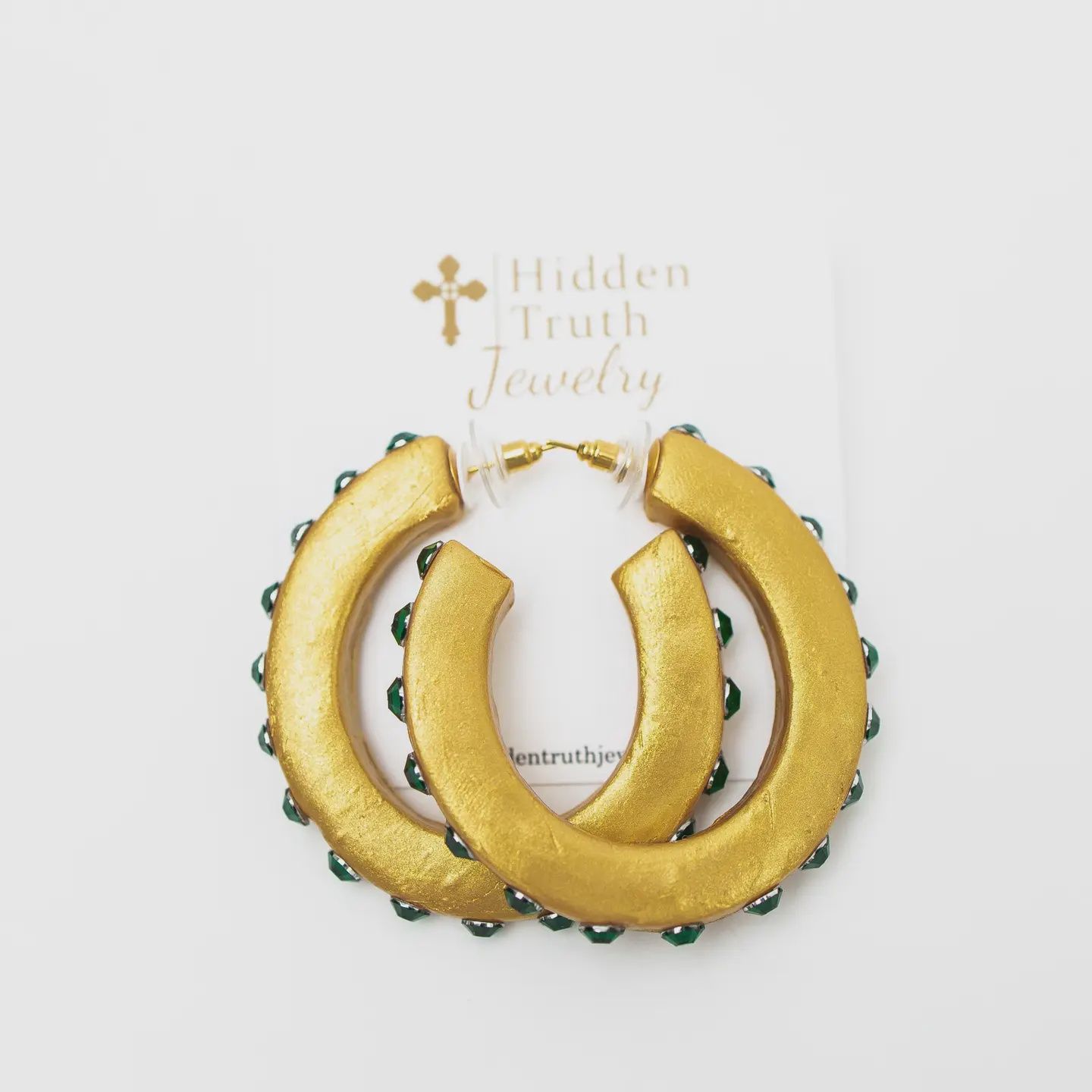 Hidden Truth Jewelry Green Hoops