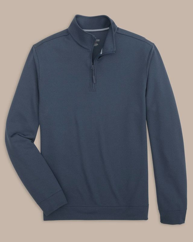 Southern Tide Dress Blue Men&#39;s Schooner Quarter Zip Pullover