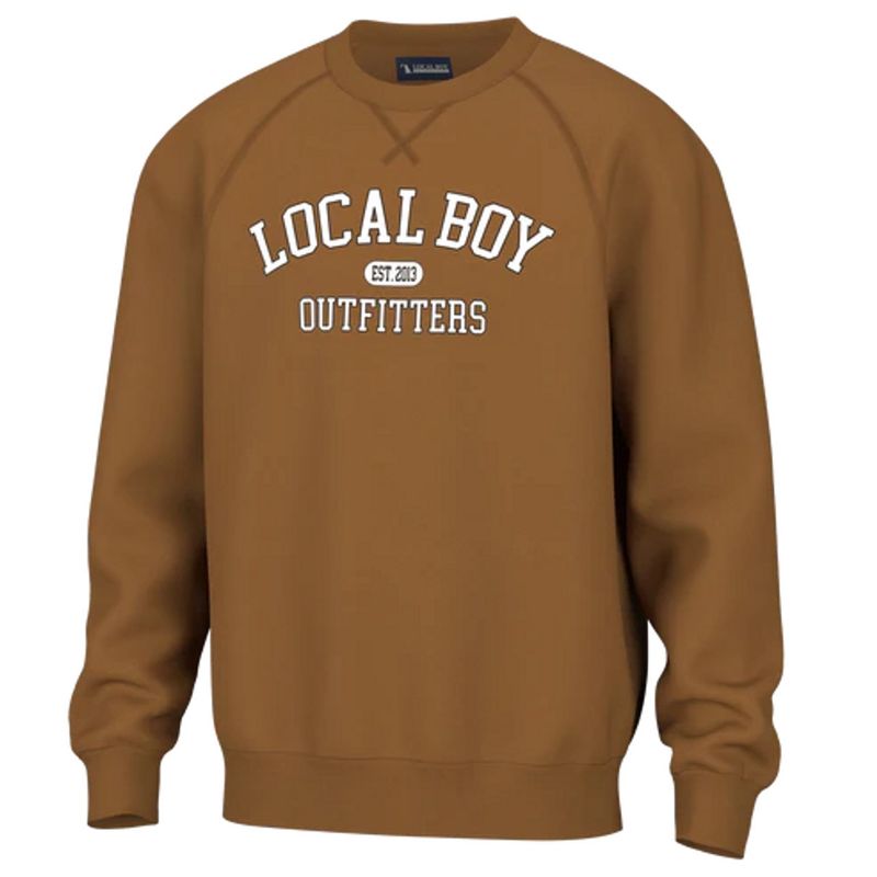 Local Boy Outfitters Toffee Collegiate Cotton Crew Neck