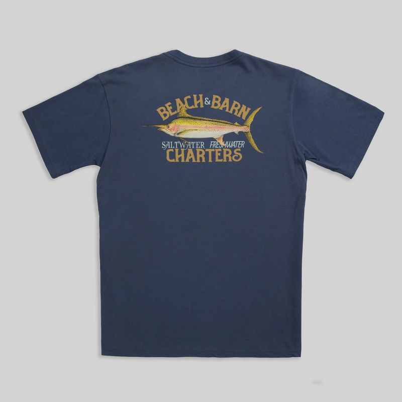 Beach and Barn Navy Charter Rainbow Tee