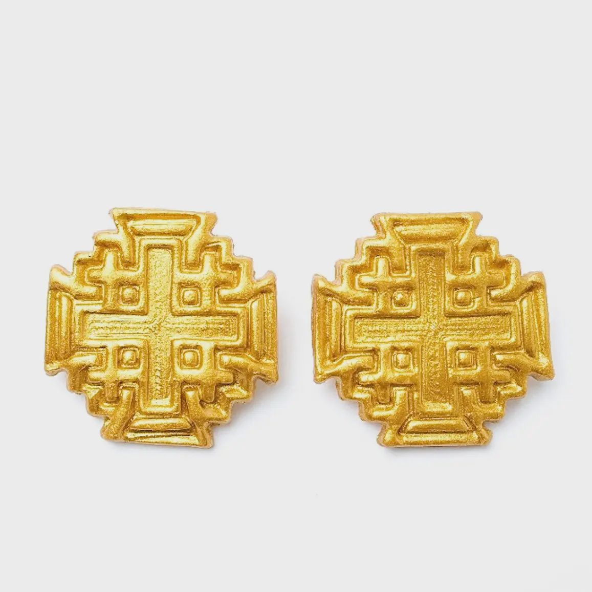 Hidden Truth Jewelry Jerusalem Cross Studs