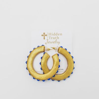 Hidden Truth Jewelry Blue Hoops