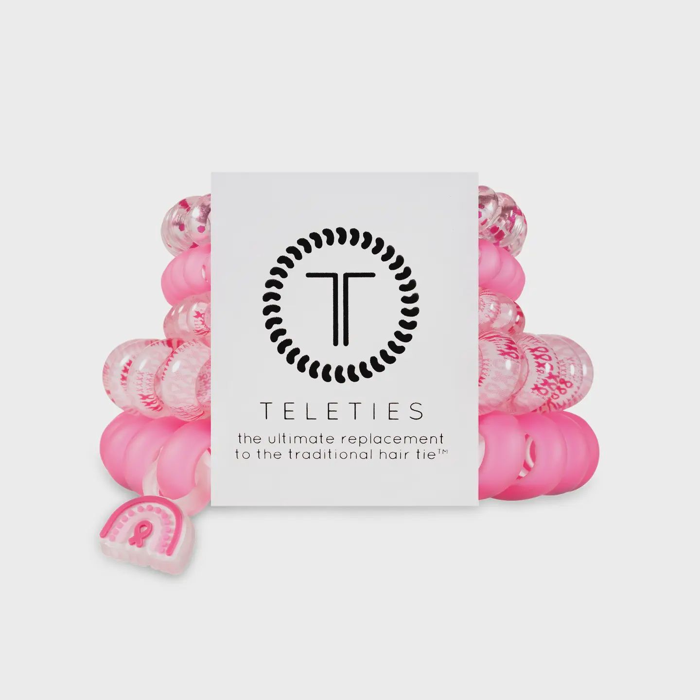 Teleties Proudly Pink Spiral Hair Coils Mix Pack
