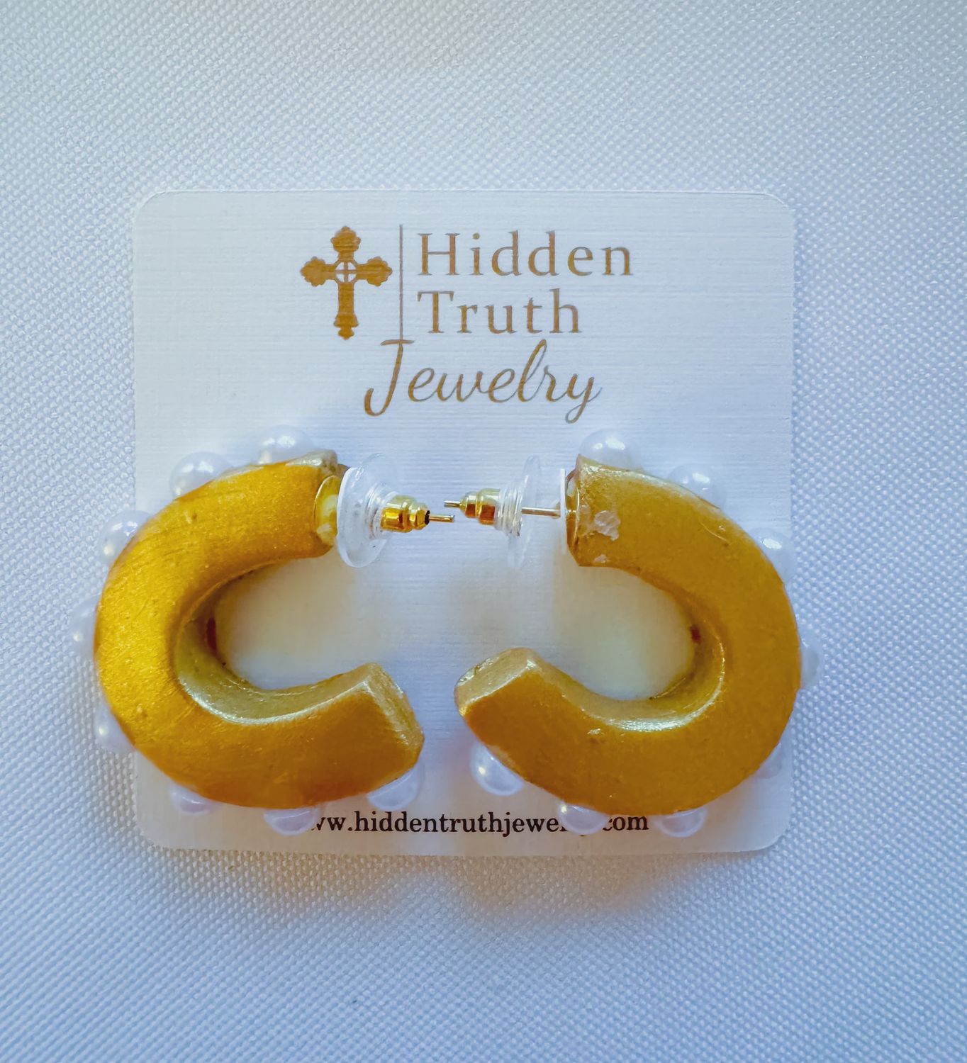 Hidden Truth Small Pearl Hoops