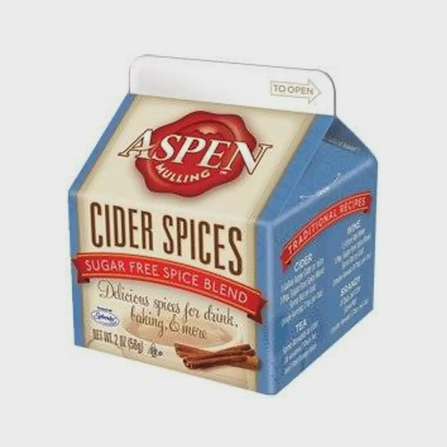 Aspen Mulling Spices - Sugar Free - 2.0oz Carton