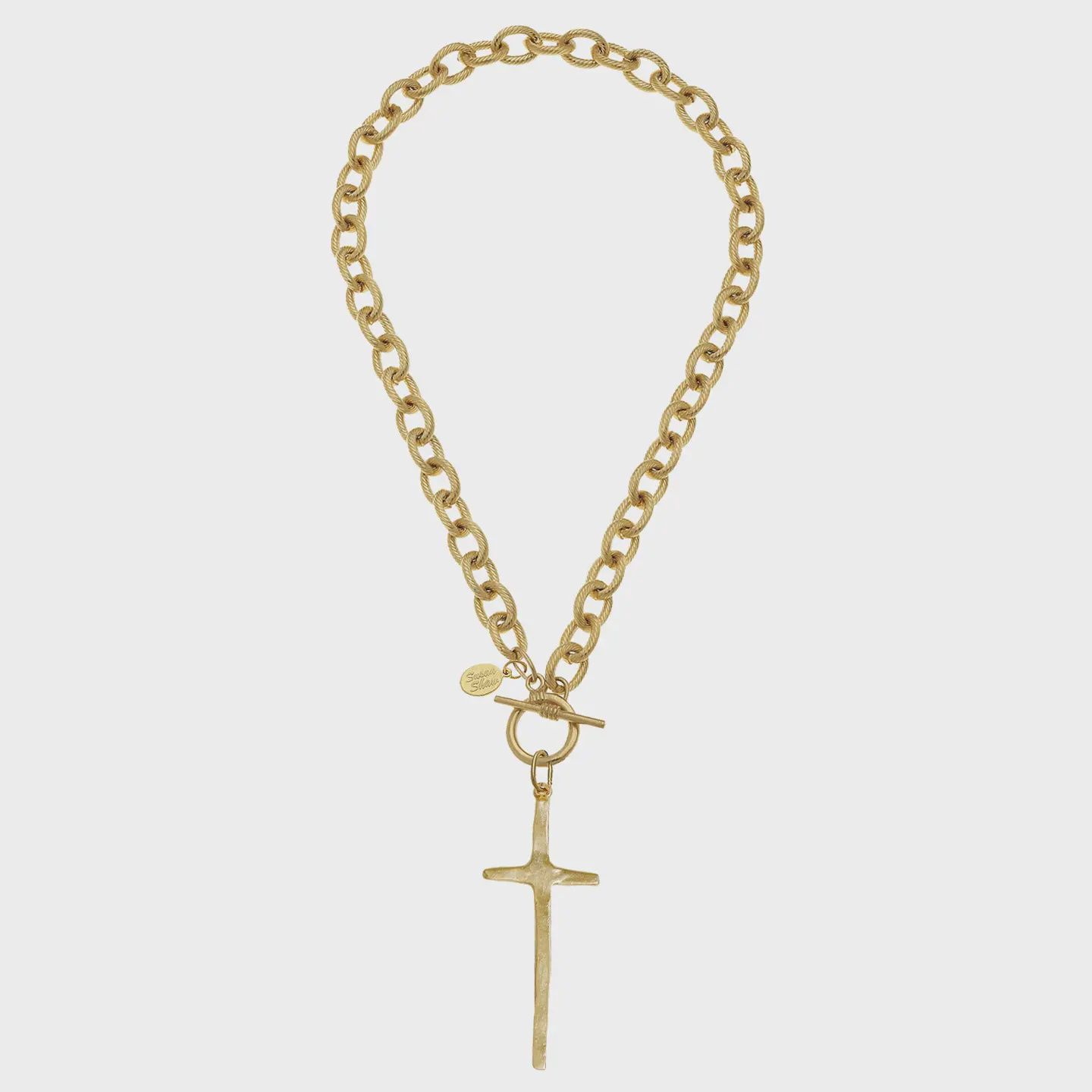 Susan Shaw Elongated Cross Necklace