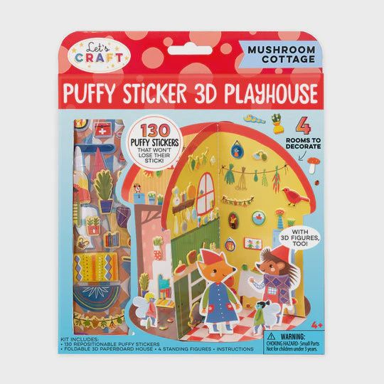 Let&#39;s Craft Puffy Sticker 3D Playhouse Mushroom Cottage