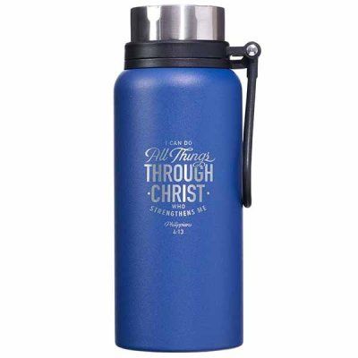 Christian Arts All Things Through Christ Stainless Steel Water Bottle