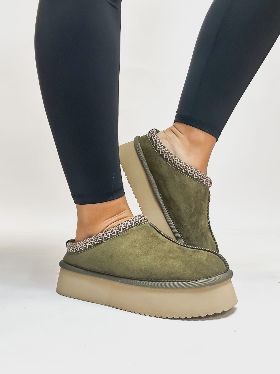 Corkys Khaki Faux Suede Pillow Talk Shoes