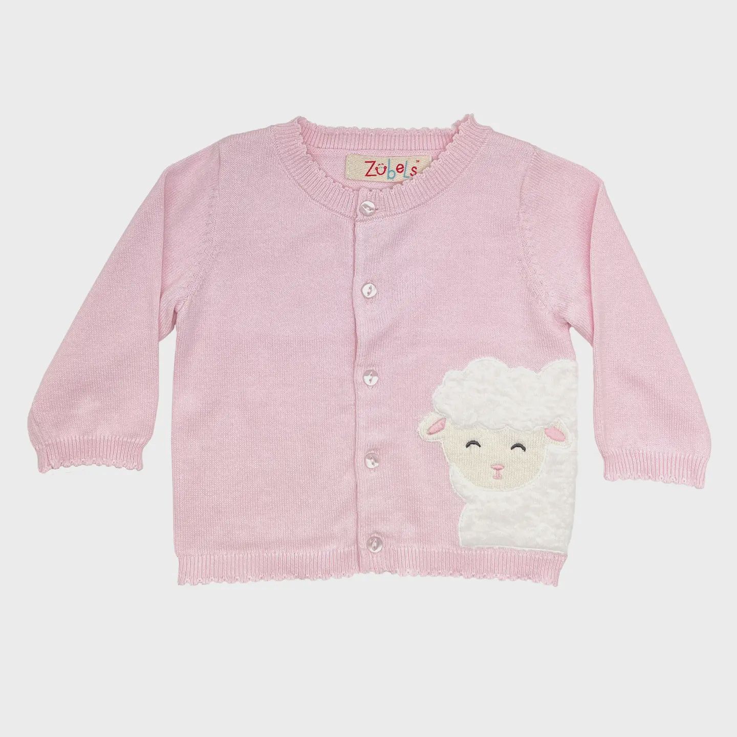 Pink Lamb Peek-A-Boo Cardigan Sweater