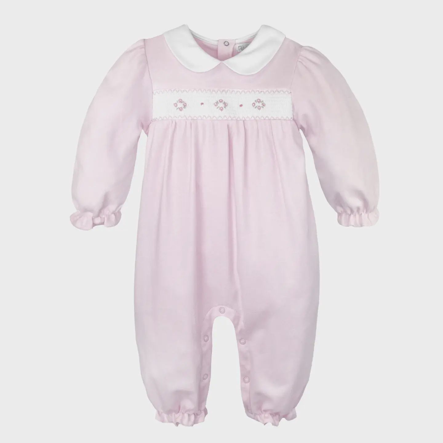 Pink Smocked Knit Longall