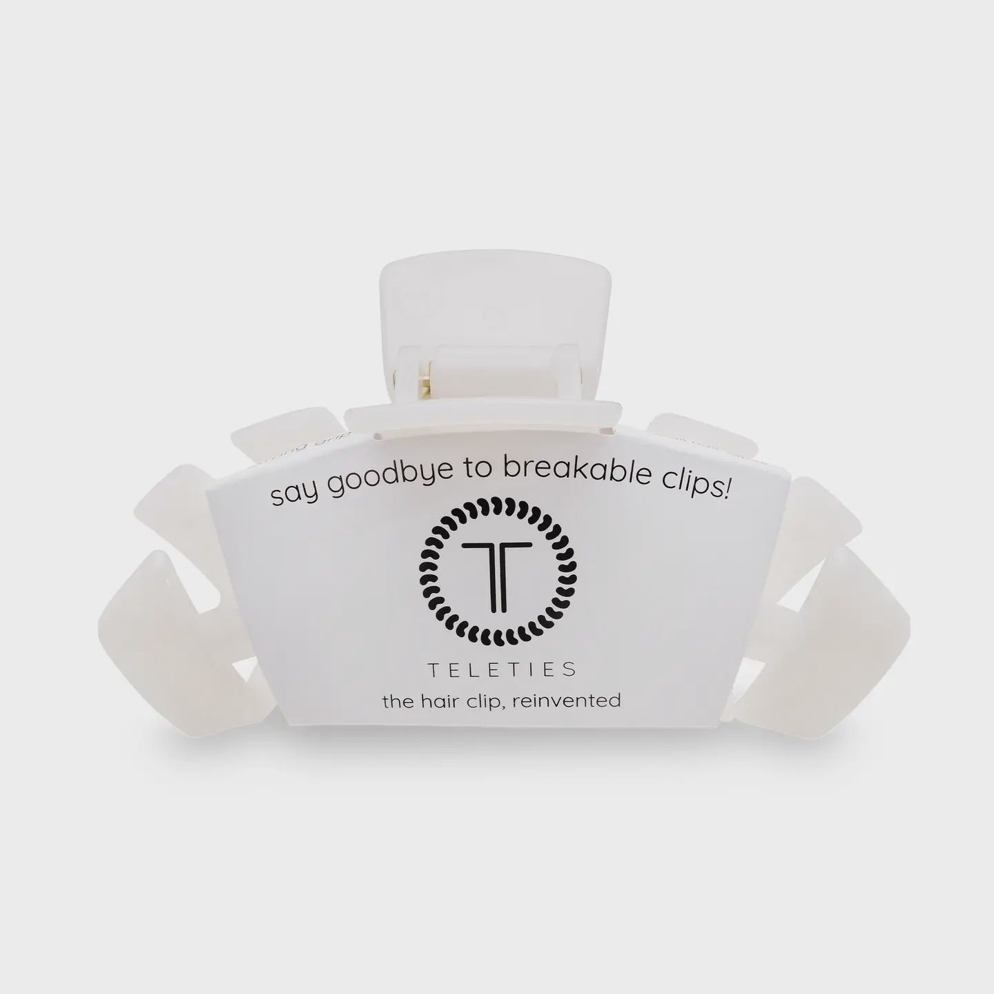 Teleties Large Coconut White Classic Hair Clip