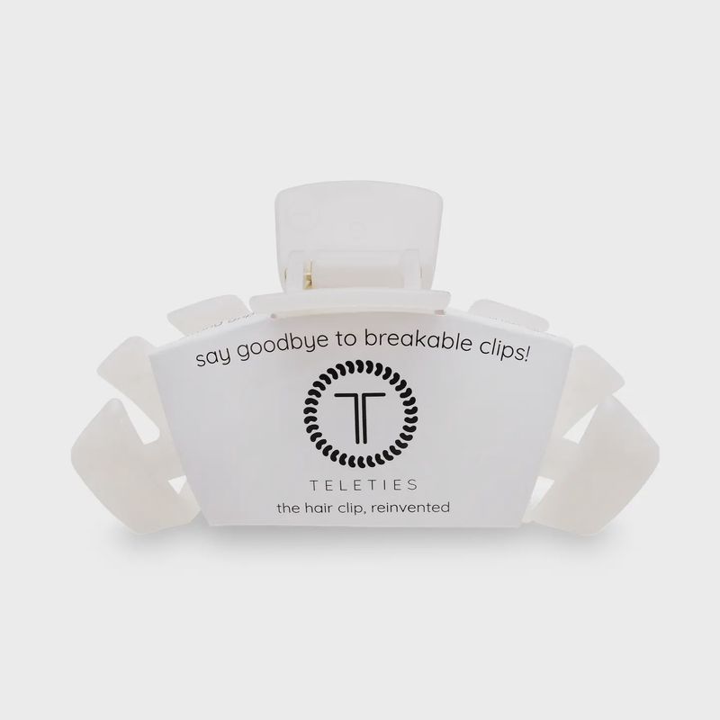 Teleties Large Coconut White Classic Hair Clip