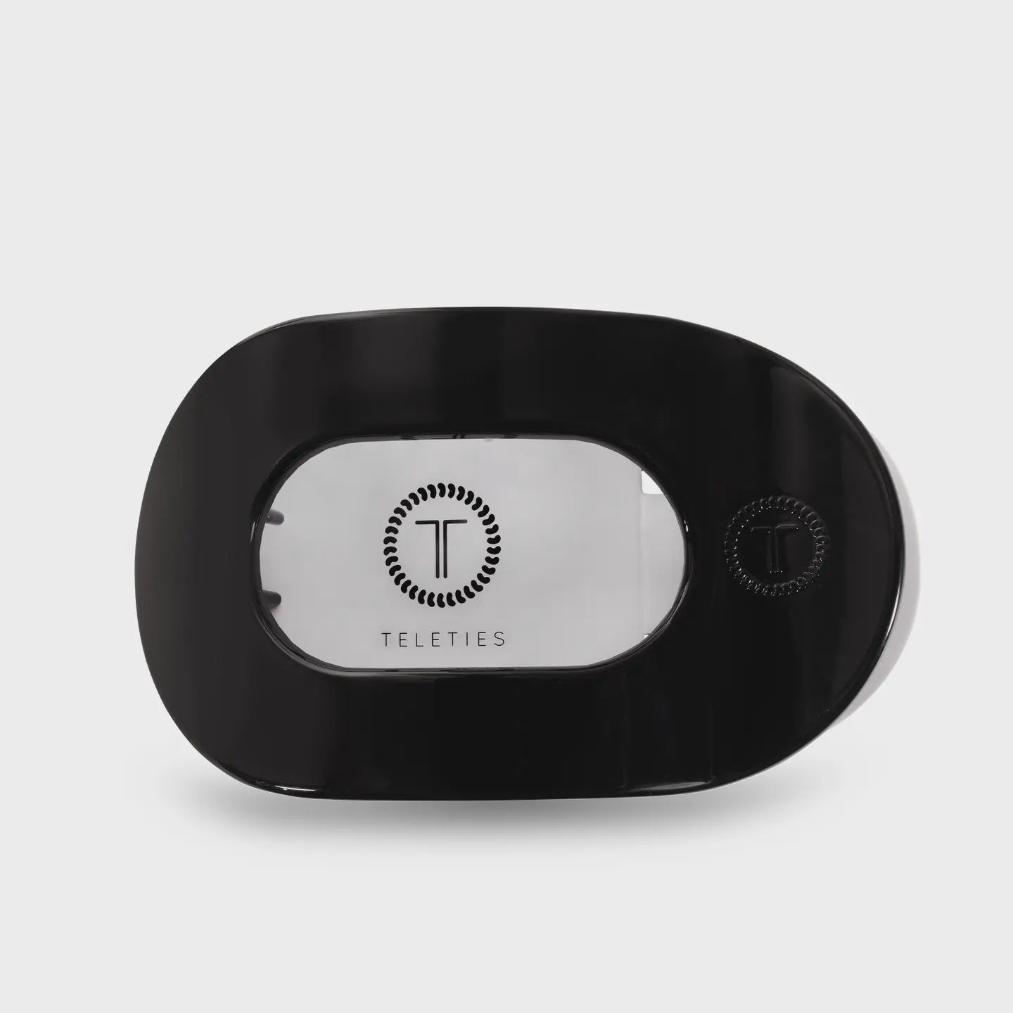 Teleties Jet Black Large Round Flat Hair Clip