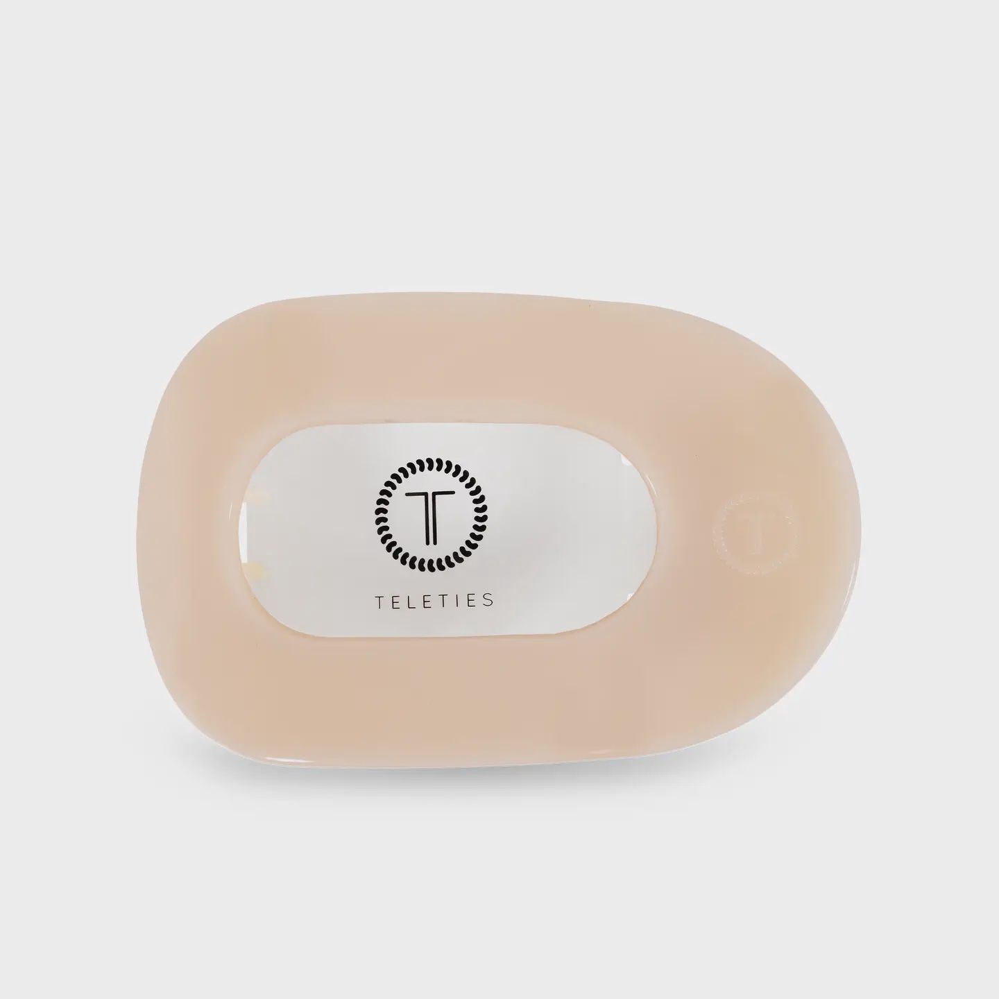 Teleties Almond Beige Medium Round Flat Hair Clip
