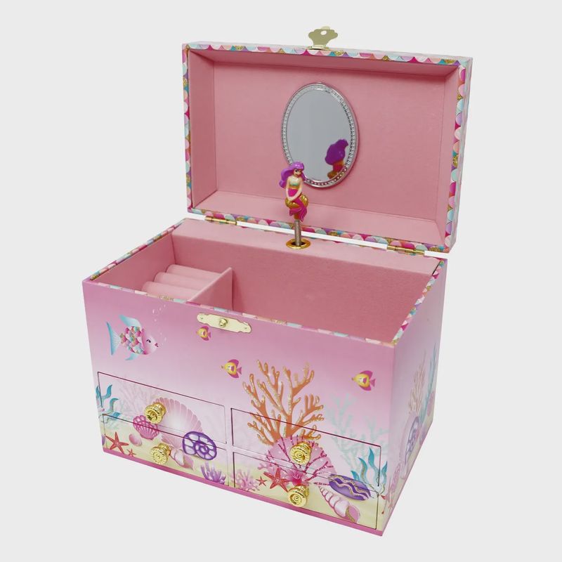 Pink Poppy Enchanted Medium Mermaid Musical Jewellery Box