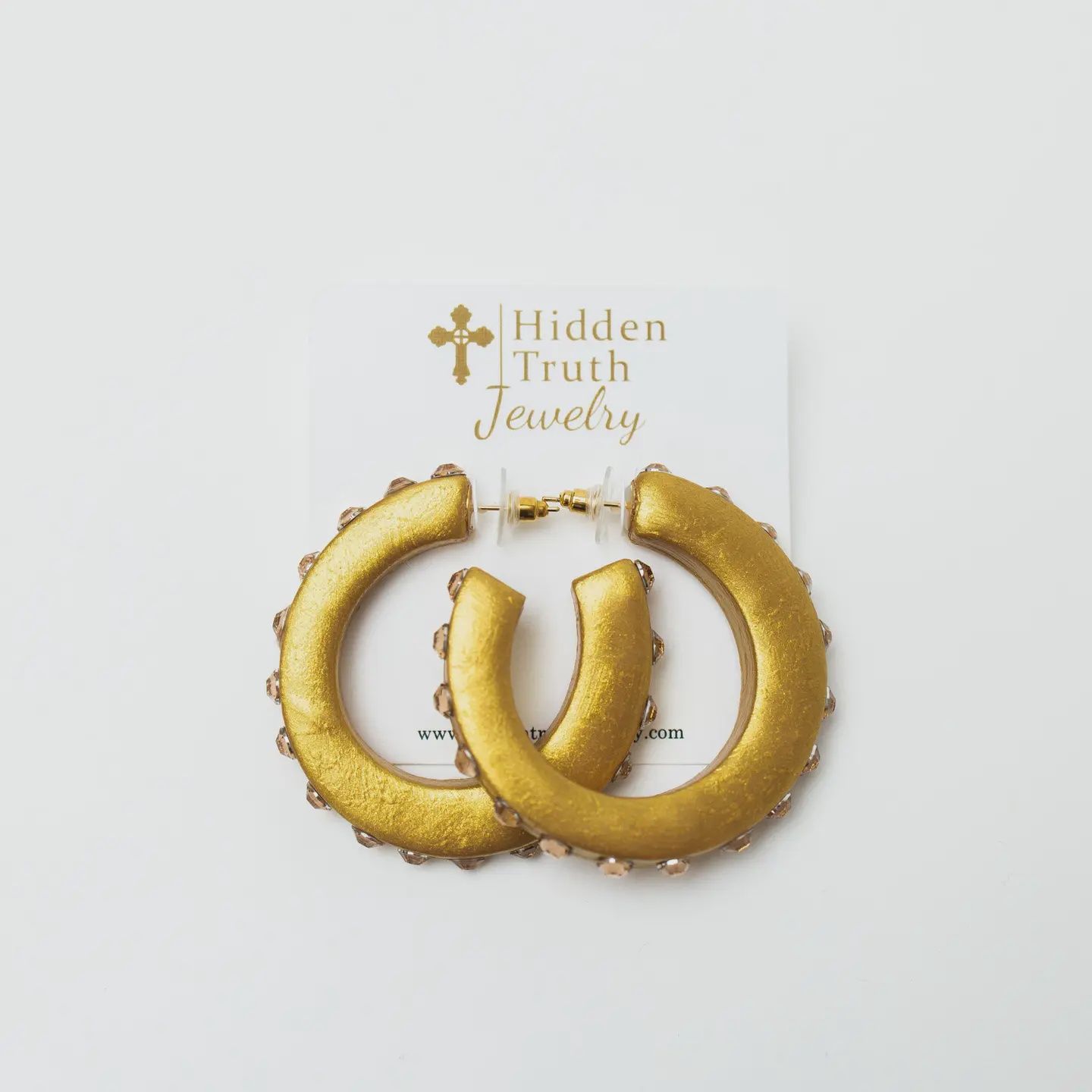 Hidden Truth Jewelry Champagne Hoops