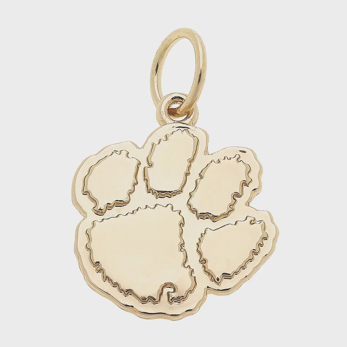 Canvas Tigers Shiny Gold Logo Charm