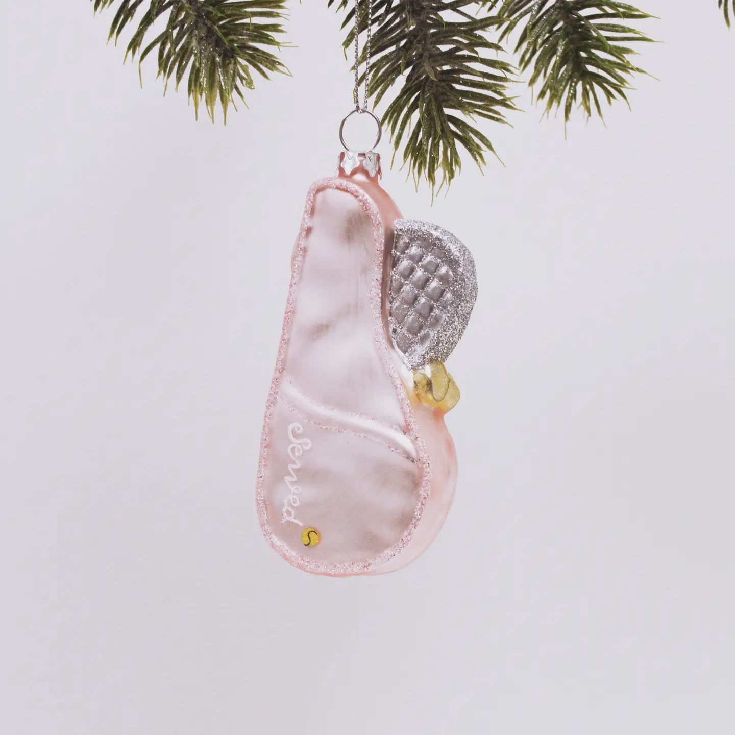 Oak Lane Tennis Boxed Glass Ornament