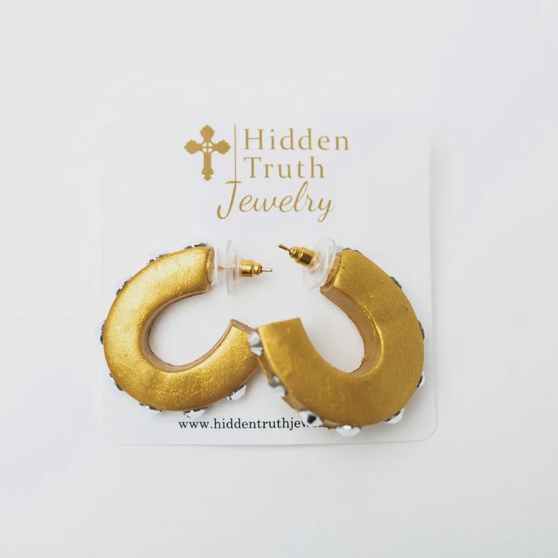 Hidden Truth Small Silver Hoops