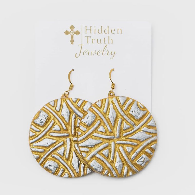 Hidden Truth Silver &amp; Gold Louise Dangles