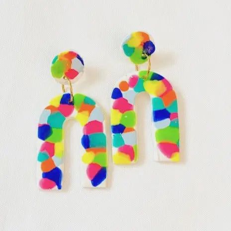 Hidden Truth Jewelry Rainbow Confetti Dangles