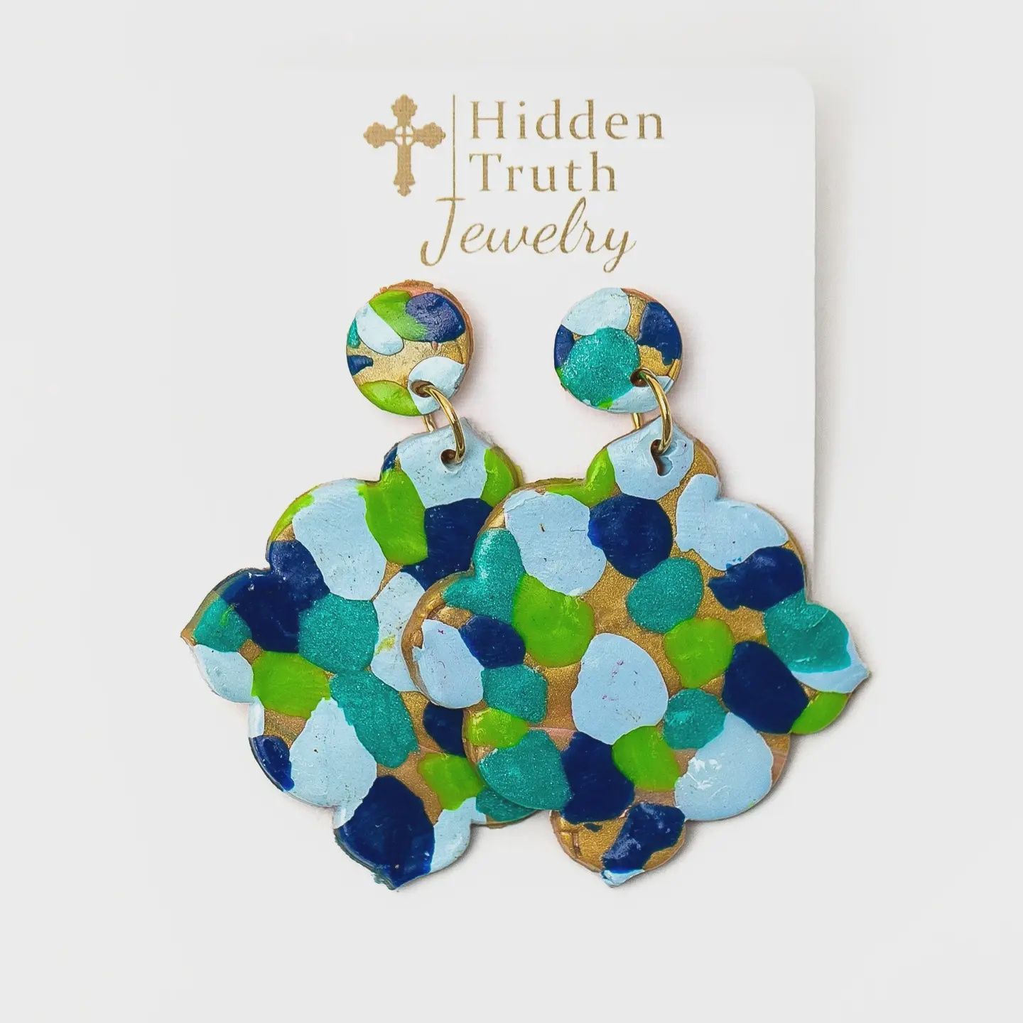 Hidden Truth Jewelry Multi-Blues Confetti Dangles