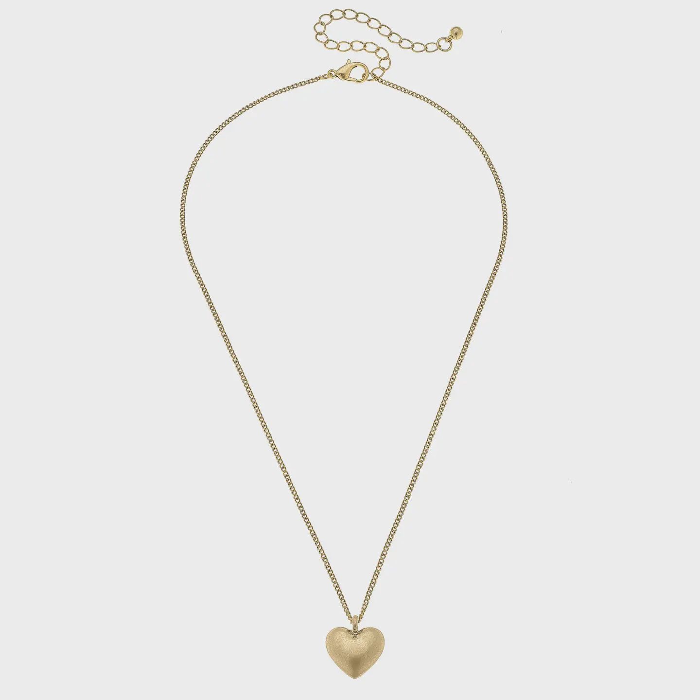 Canvas Mckenna Delicate Heart Necklace in Worn Gold