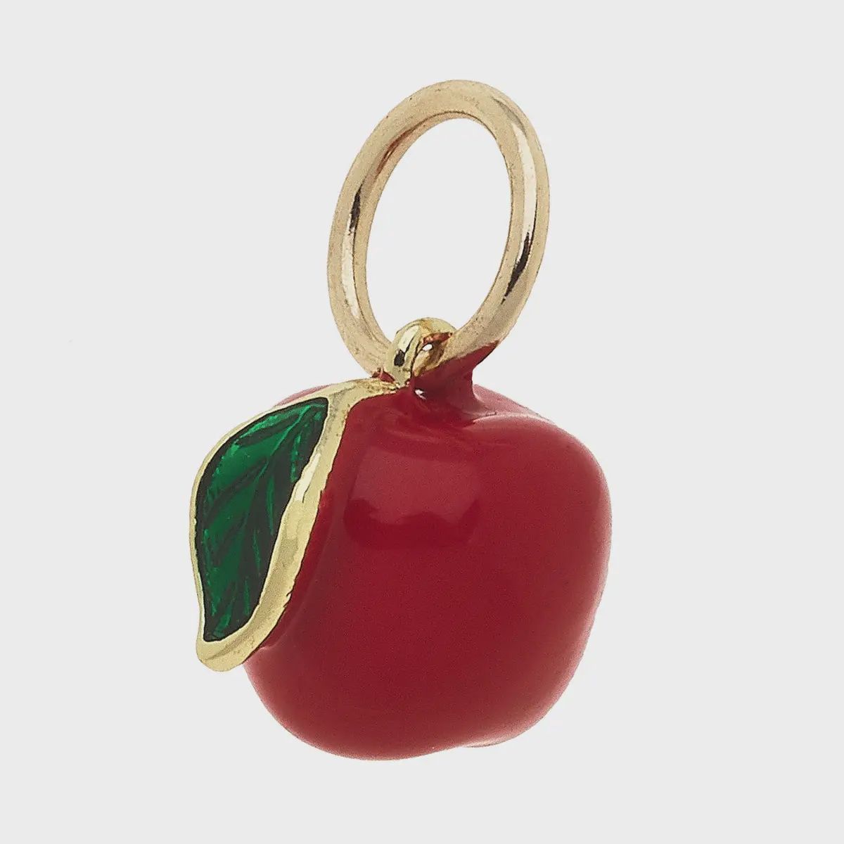 Canvas Apple Enamel Charm in Red