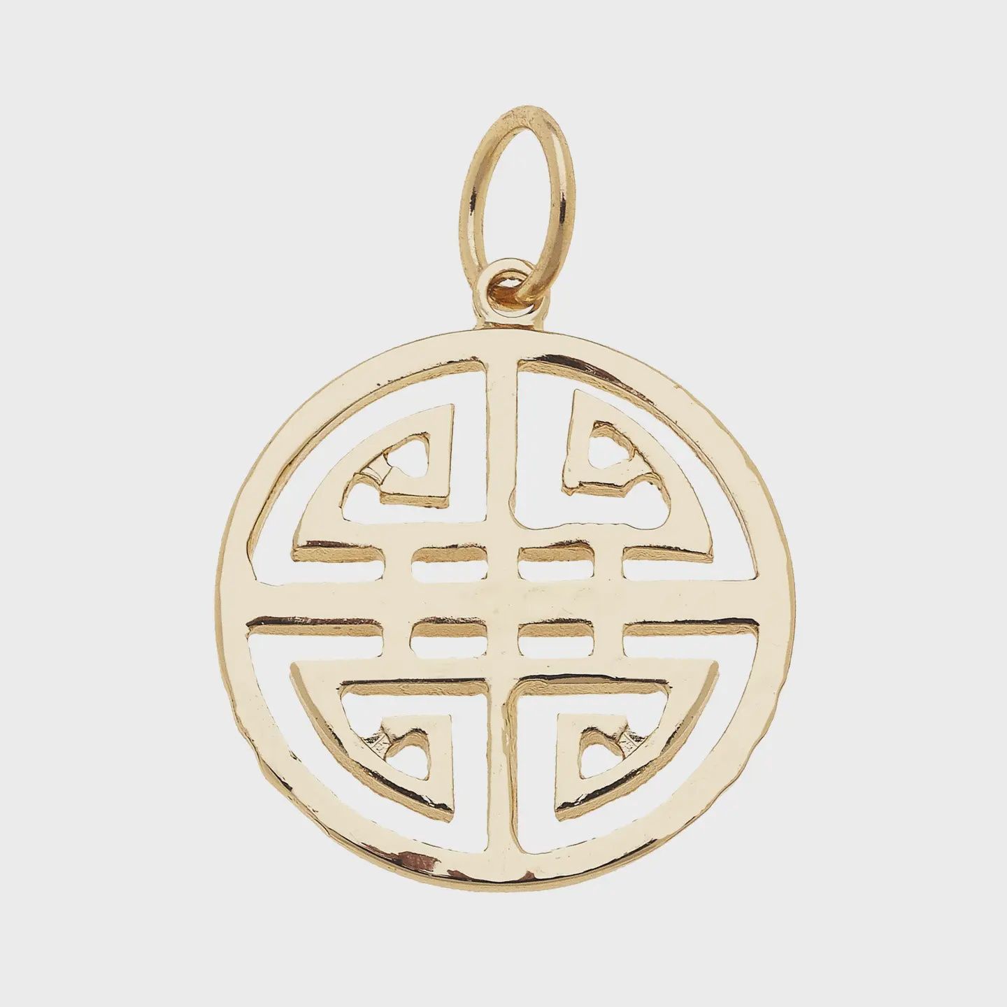 Canvas Greek Keys Charm in Shiny Gold